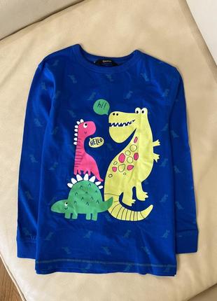 Лонгслів з динозаврами яскравими 5-6 р ріст 110-116 на хлопчика як новий