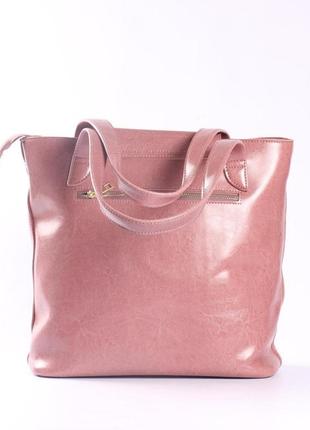 Женская офисная сумка на плечо из натуральной кожи4 фото