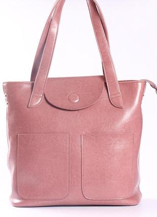 Женская офисная сумка на плечо из натуральной кожи1 фото