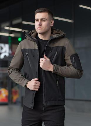 Куртка pobedov jacket "korol' lev" чорна-хакі1 фото