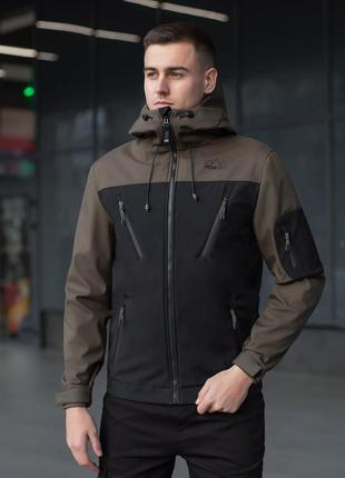 Куртка pobedov jacket "korol' lev" чорна-хакі4 фото