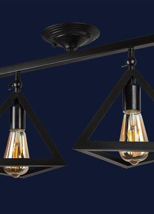 Люстра потолочная на два плафона на планке 756xpr220f-2 bk