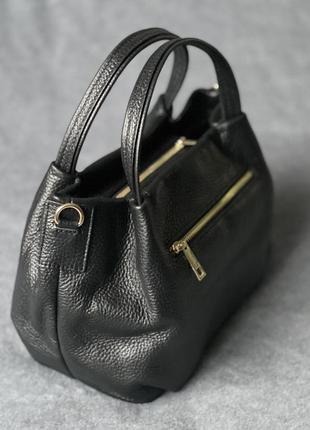 Шкіряна чорна невеличка сумка bonella, італія, кольори в асортименті3 фото