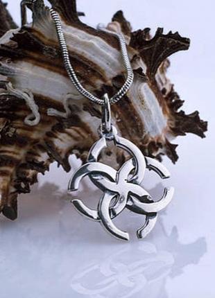 Серебряный женский амулет ручной работы свадебной
