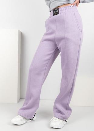 Женские зимние теплые спортивные брюки штаны на флисе клеш