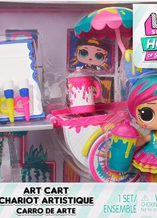Кукла lol surprise omg house of surprises art cart playset с коллекционной куклой splatters