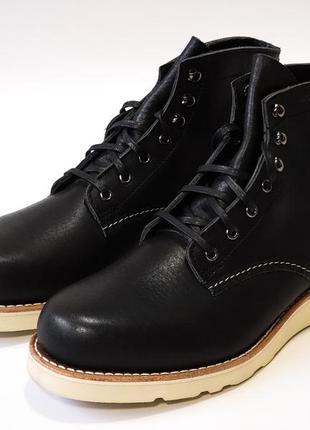 Ботинки wolverine heritage 1000 mile wedge black, made in usa4 фото