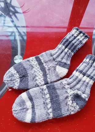 Чоловічі теплі в'язані вовняні зимові шкарпетки 40 41 42 р