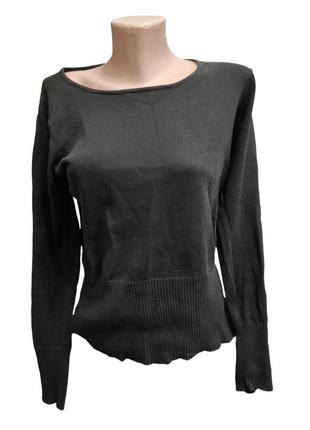 Essentiel кофта чорна жіноча катонова светр