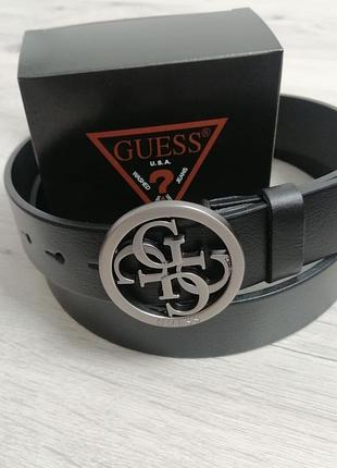 Ремінь пояс жіночий шкіряний в стилі guess / ремень женский кожаный