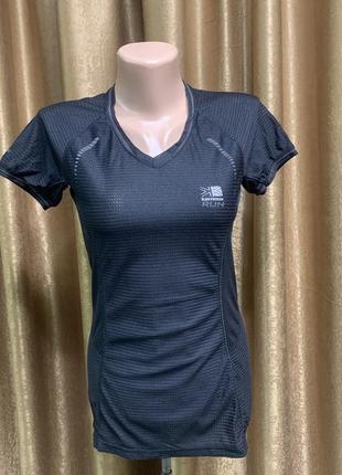 Спортивная женская черная футболка karrimor, реглан, футболка для фитнеса размер s