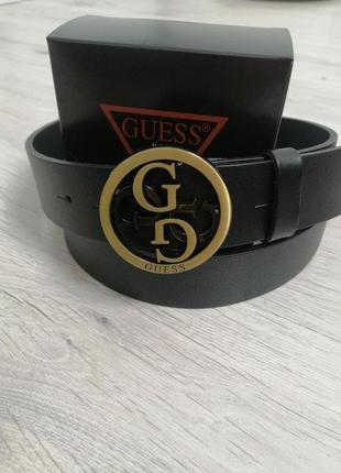 Ремінь пояс жіночий шкіряний в стилі guess / ремень женский кожаный