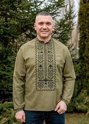 Качественная льняная вышиванка для мужчин