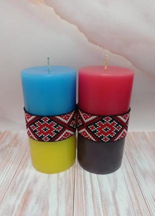 Патриотические свечи, украинские свечи, свечи с национальной символикой, свечи3 фото