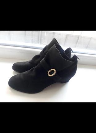 Шикарні вінтажні шкіряні черевики ботильони ручна робота розмір 37