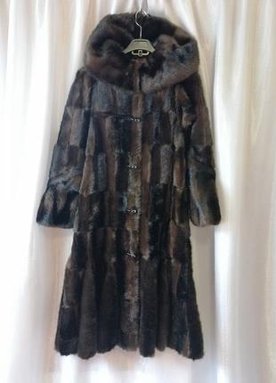 Шуба шуба еко хутро плюш глибокий капюшон застібається на гудзики капюшон теж застібається дві врізн 2