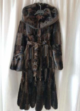 Шуба шуба еко хутро плюш глибокий капюшон застібається на гудзики капюшон теж застібається дві врізн 11