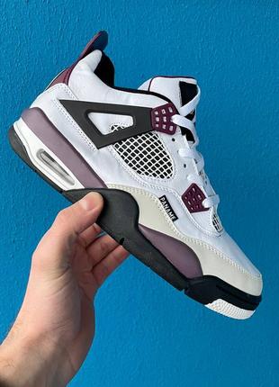 Женские кожаные кроссовки nike air jordan 4 retro psg 🆕 найк джордан