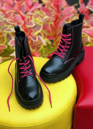 Сапоги в стиле balenciaga black tractor side-zip boots