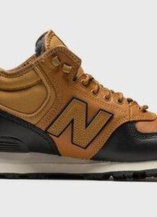 Черевики new balance 574 коричневий високі