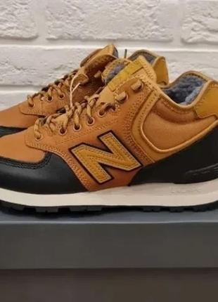 Ботинки new balance 574 коричневый высокие2 фото