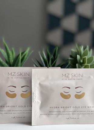 Золоті антивікові патчі маска для очей hydra-bright gold eye mask brightening & hydrating hydrogel eye mask