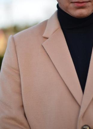 Мужское пальто, двубортное пальто , мужское бежевое пальто, весеннее пальто, осеннее пальто6 фото