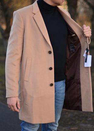 Мужское пальто, двубортное пальто , мужское бежевое пальто, весеннее пальто, осеннее пальто4 фото