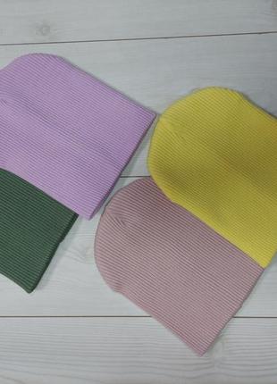 Дитяча подвійна базова шапка 54-56р.