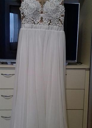 Платье свадебное очень нежное 48-50 р.