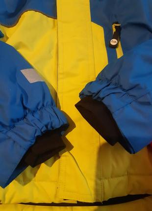 Патриотическая желто/голубая лыжная куртка на мальчика, рост 86 см5 фото