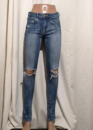 Джинси скіні з дірками