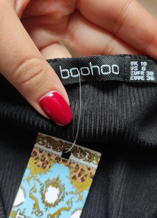 Чорний звабливий топ на зав'язках від boohoo8 фото