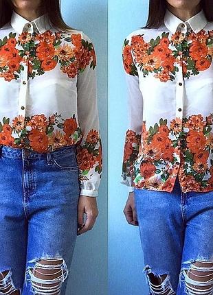 Яскрава блуза у квіти atmosphere шифонова ошатна