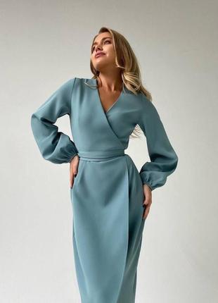 Стильне класичне класне красиве гарненьке зручне модне трендове вечірннє просте плаття сукня бірюзова
