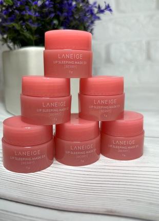 Маска для губ laneige lip sleeping mask berry1 фото