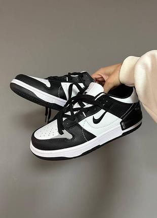 Nike sb dunk disrupt 2 black кроссовки черно-белые найк 36-43р