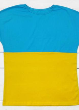 Патріотична футболка для дивчинки прапор україни