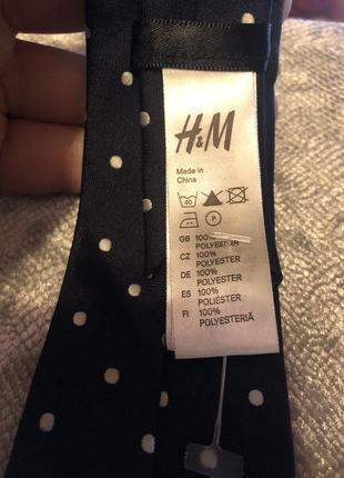 Краватка синя в горошок h&m2 фото