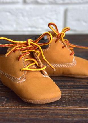 Кожаные пинетки timberland1 фото