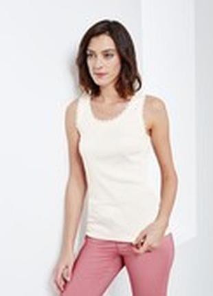 Майка с кружевной отделкой из органического хлопка от tchibo, размер (44/46 евро)