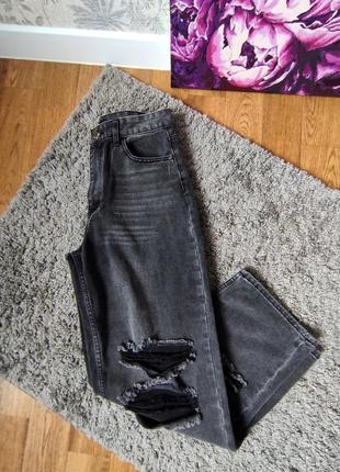 Брюки момс, джинсы трендовые прямые plt 3