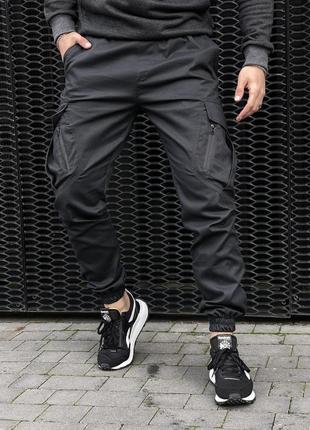 Чоловічі тактичні штани карго storm весняні осінні графіт  ⁇  штани карго демісезонні сірі