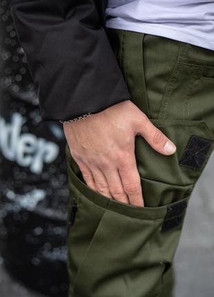 Мужские тактические штаны карго storm весенние осенние хаки | брюки карго демисезонные7 фото