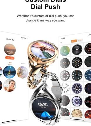 Жіночий сенсорний розумний смарт-годинник smart watch dg22 сріблястий. фітнес-браслет трекер із тонометром5 фото