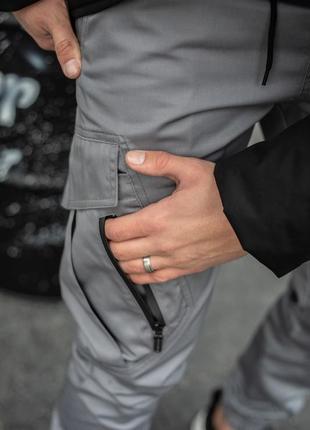 Мужские тактические штаны карго storm весенние осенние серые | брюки карго демисезонные4 фото