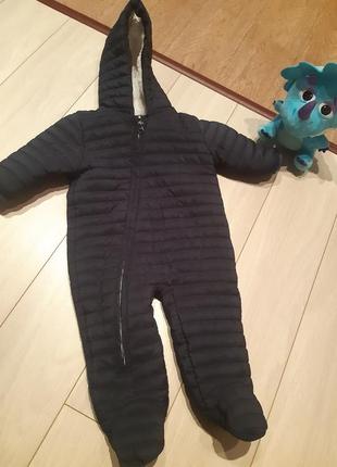 Классный стеганный комбинезон деми, next baby,  6-9 месяцев