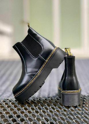 Сапоги в стиле dr. martens chelsea bex black мех