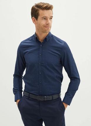 Синяя мужская рубашка lc waikiki/лс вайкики . фирменная турция