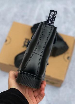 Сапоги в стиле dr. martens coralia venice mono black мех2 фото